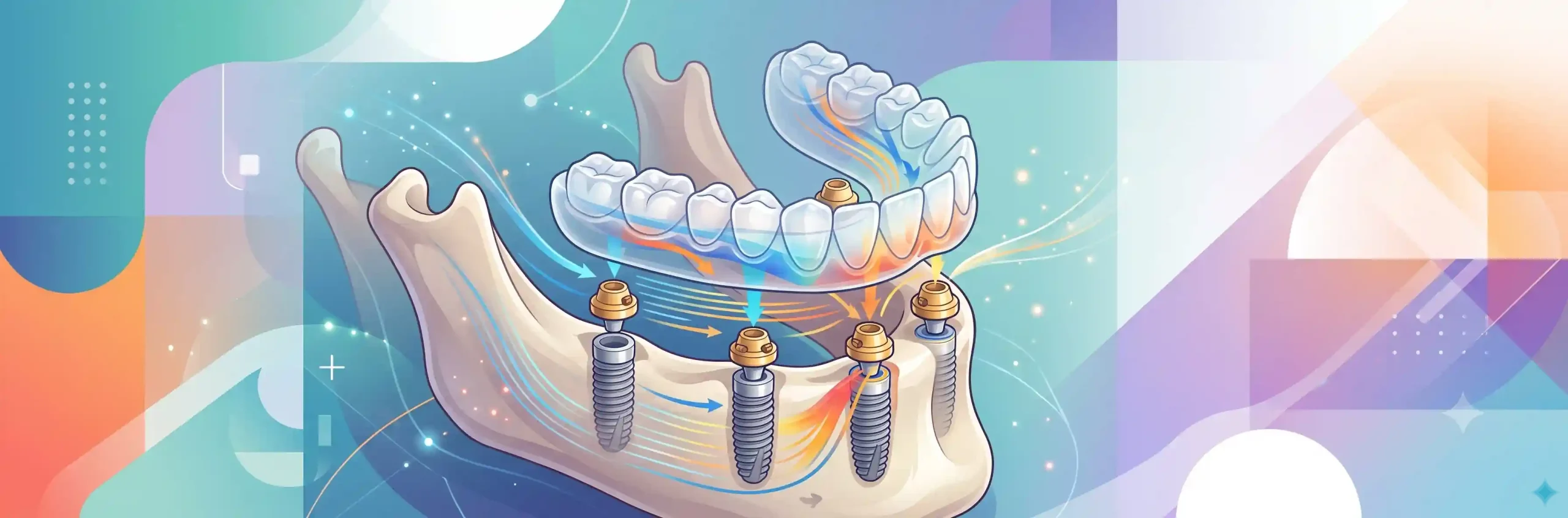 📐 تحلیل توزیع نیروها و بیومکانیک اوردنچر متکی بر لوکیتور اباتمنت